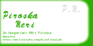 piroska meri business card